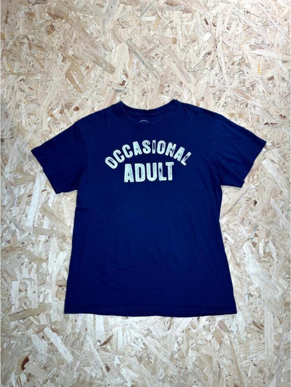 Occasional Adult Graphic T-Shirt Mens Medium Blue Funny Humor Sarcastic Tee